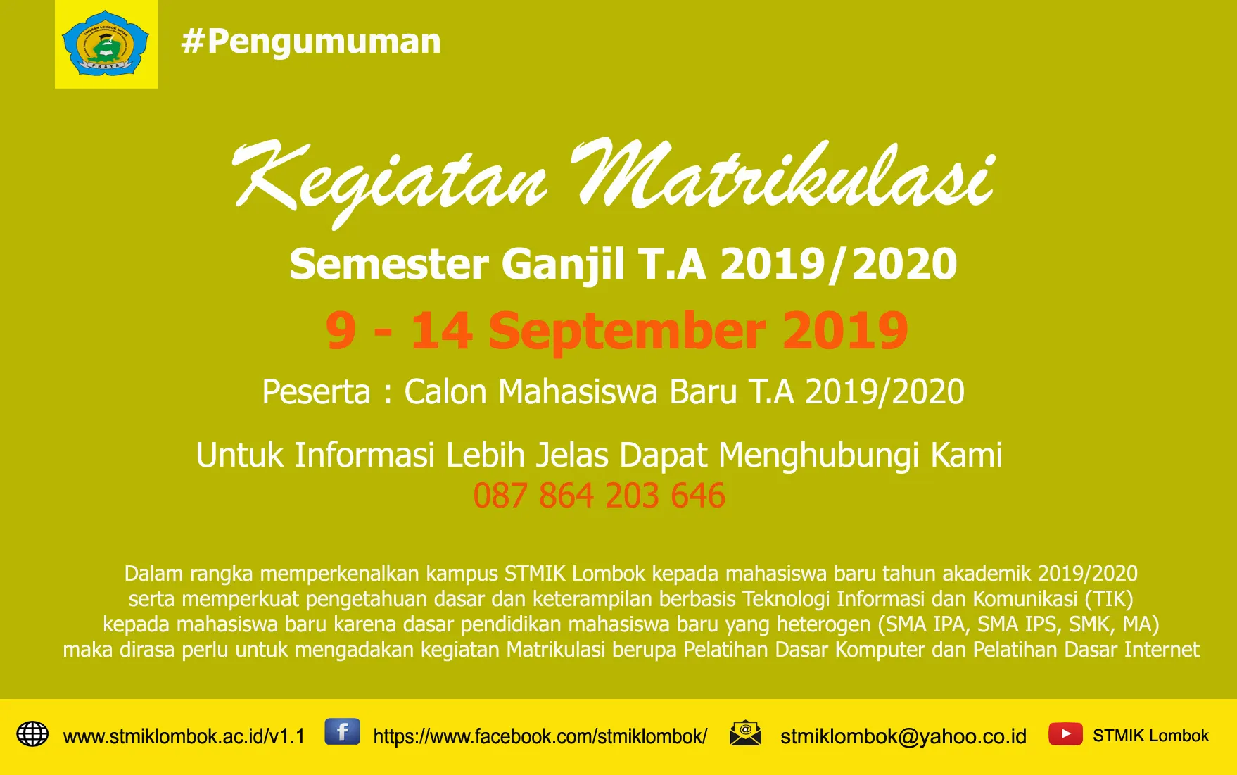 Kegiatan Matrikulasi