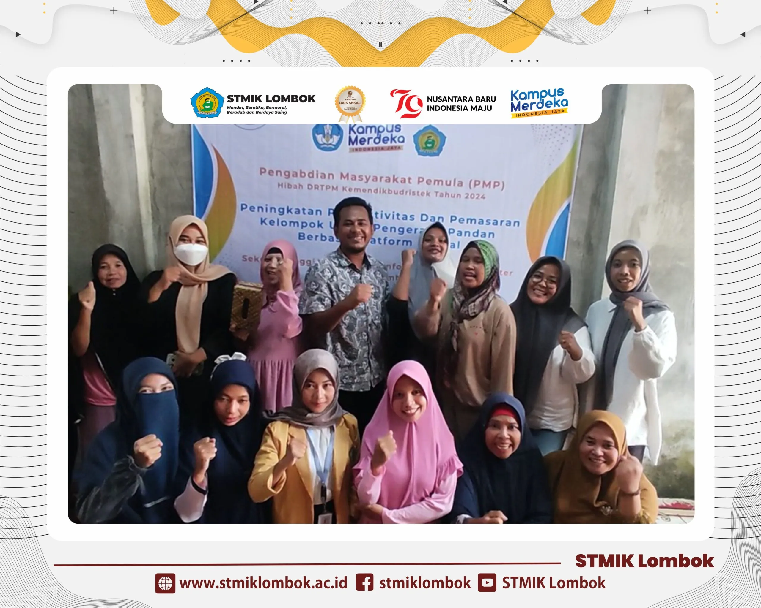 Pengabdian Dosen Pemula (PMP) Peningkatan Produktivitas dan Pemasaran Kelompok UMKM Pengerajin Pandan berbasis Platform Digital.